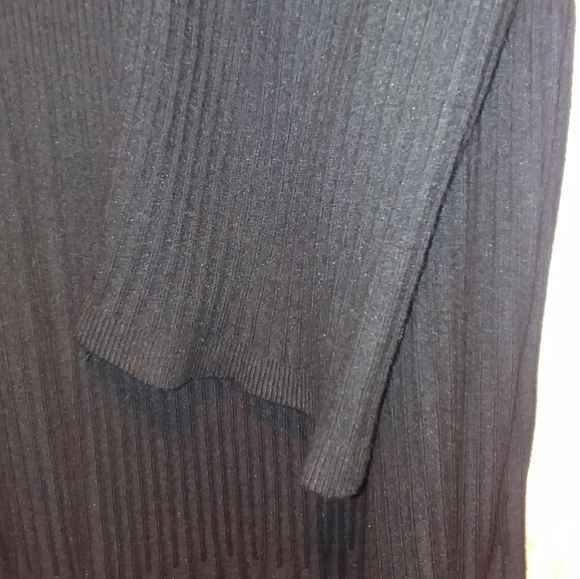 Black pleated sweater dress bell sleeves - Picture 4 of 5
